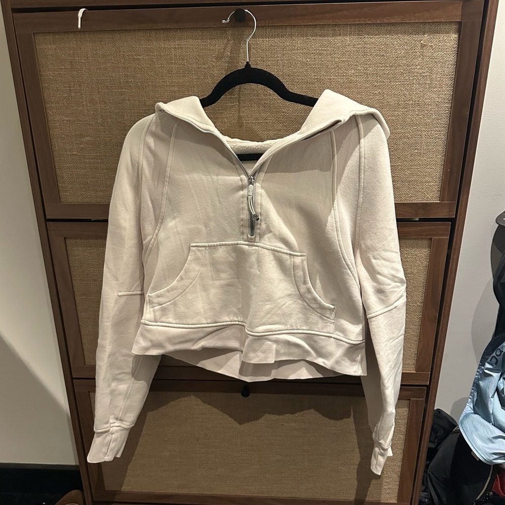 Lululemon Athletica Cream Half-Zip Hoodie